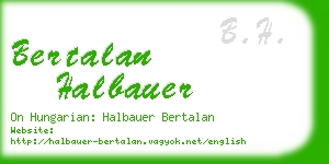 bertalan halbauer business card